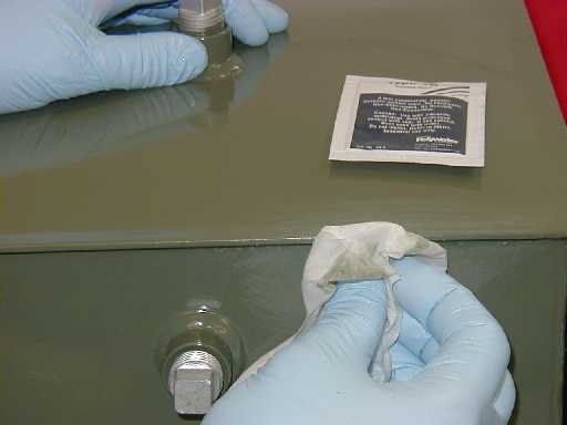  The TR-1 Solvent Wipe is used to clean and prepare the surface to be sealed.