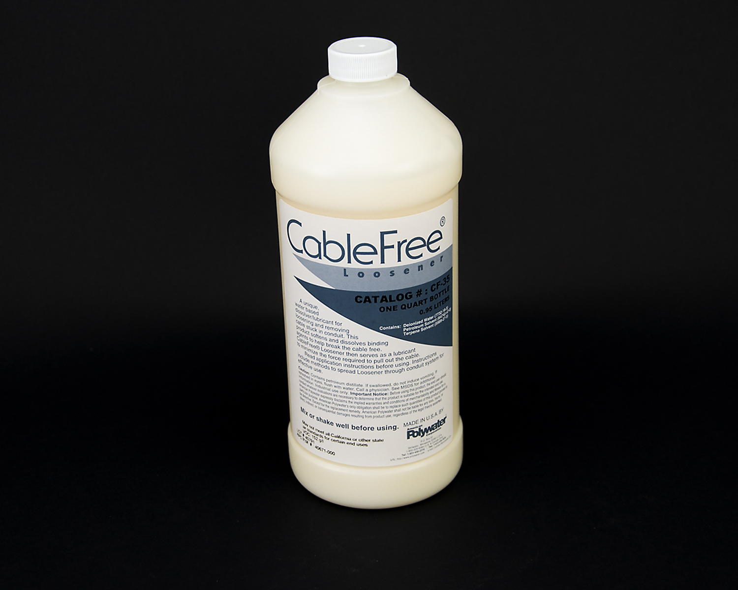 CableFree® Loosener -- A Revolutionary Cable Removal Aid. Loosens Stuck Wires And Lubricates For Pulling Them Out Of Conduits. Leaves Ducts Undamaged. Lowers Reclamation Costs
