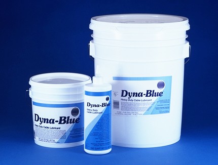 Dyna-Blue® Lubricante para Cables de Uso Pesado -- un lubricante de gel limpio que tarda en secarse y fácil de aplicar.