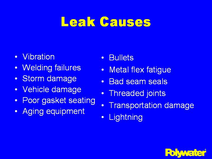 There are a number of causes of oil leakage in electrical equipment. They can vary from physical damage to fatigue failure. Leaks frequently occur around seams, joints, and fittings.
