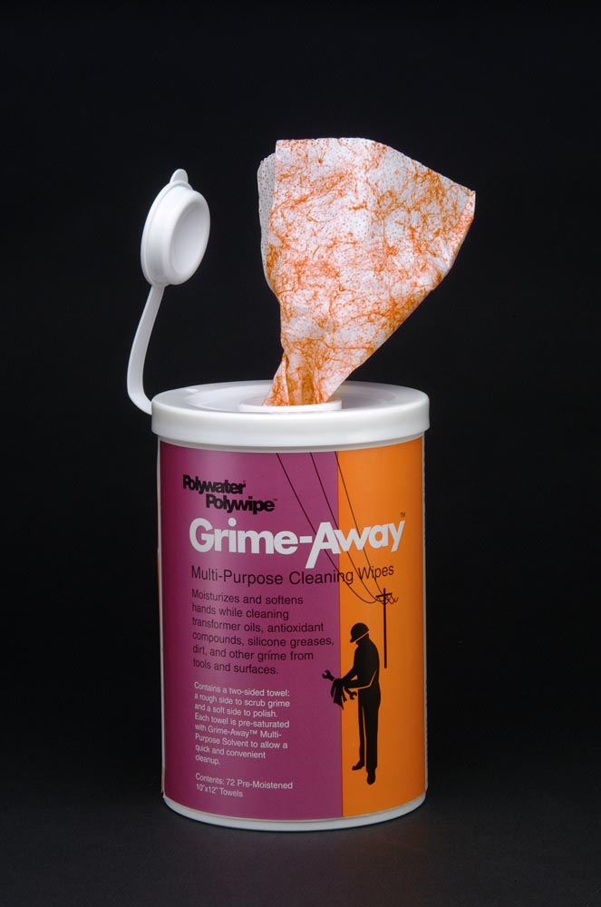 Grime-Away™ Multipurpose Cleaning Wipes -- Premoistened Heavy-Duty Towelettes that Moisturize and Soften Hands While Cleaning Tools and Surfaces.