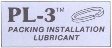PL-3® Pump Packing Installation Lubricant -- A Unique Water-Based Lube For Installing Packing Rings Into Pump Stuffing Boxes.