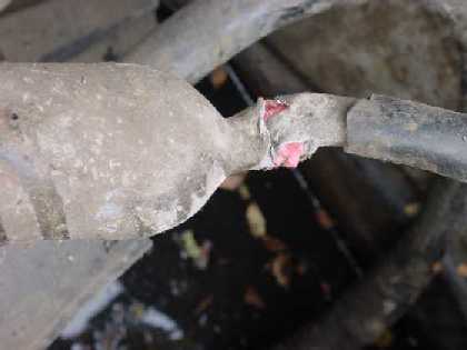 A damaged cable.